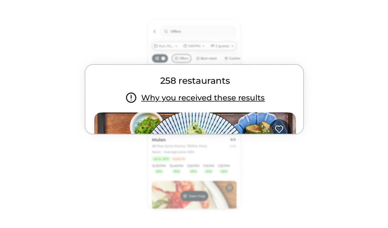 Transparent results build trust in recommendations