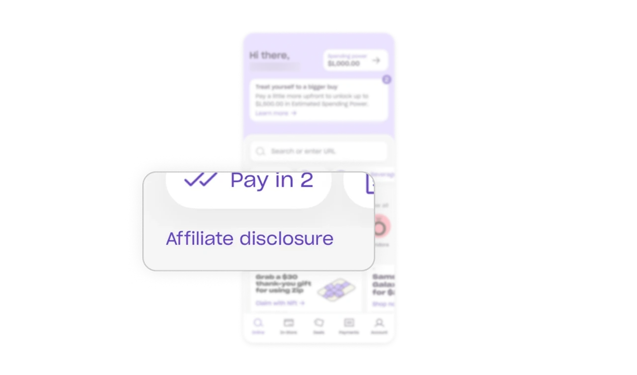 Affiliate disclosure sits in the flow, not buried in legal