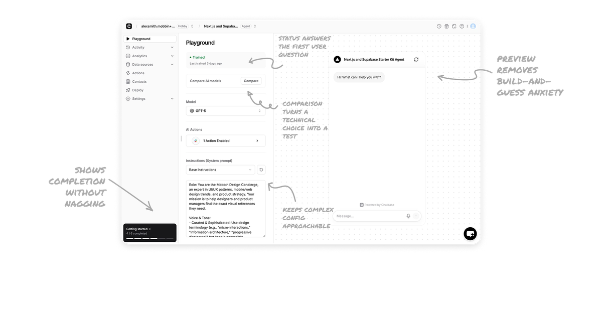 5 UX Lessons From Chatbase's Chatbot Builder UI