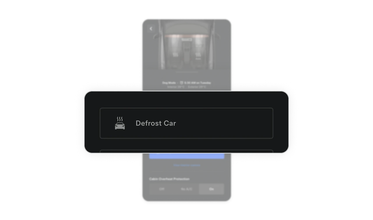 Defrost Car bundles multiple settings behind one tap
