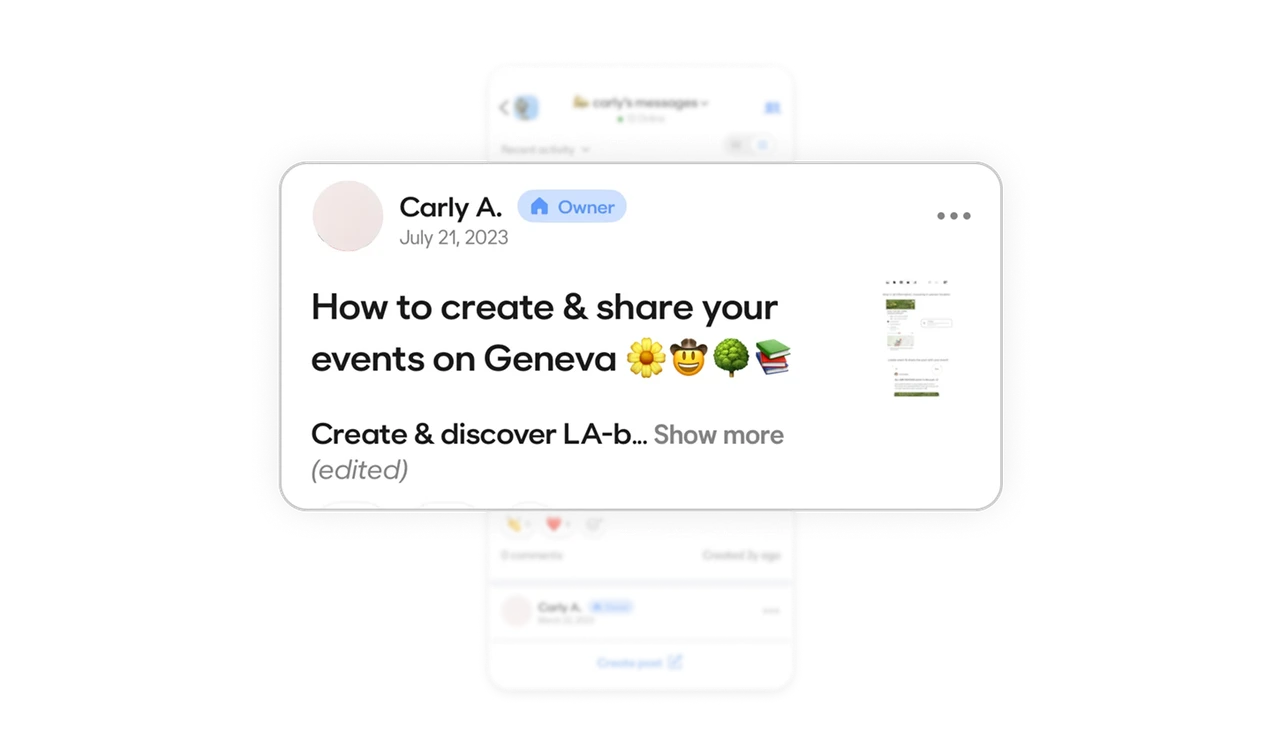 Post layout uses hierarchy to support fast scanning