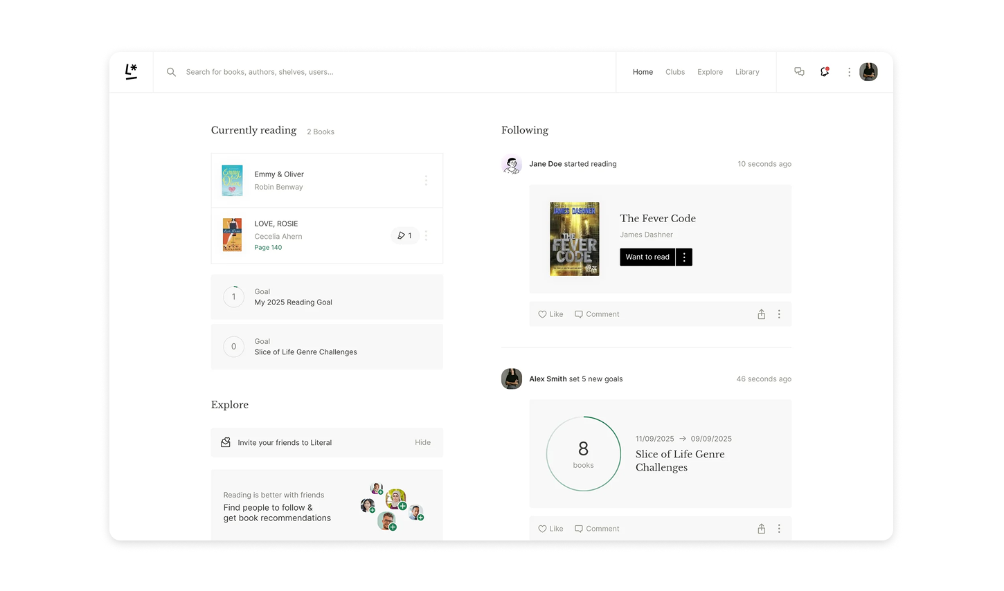 Two-column layout balances focus and exploration