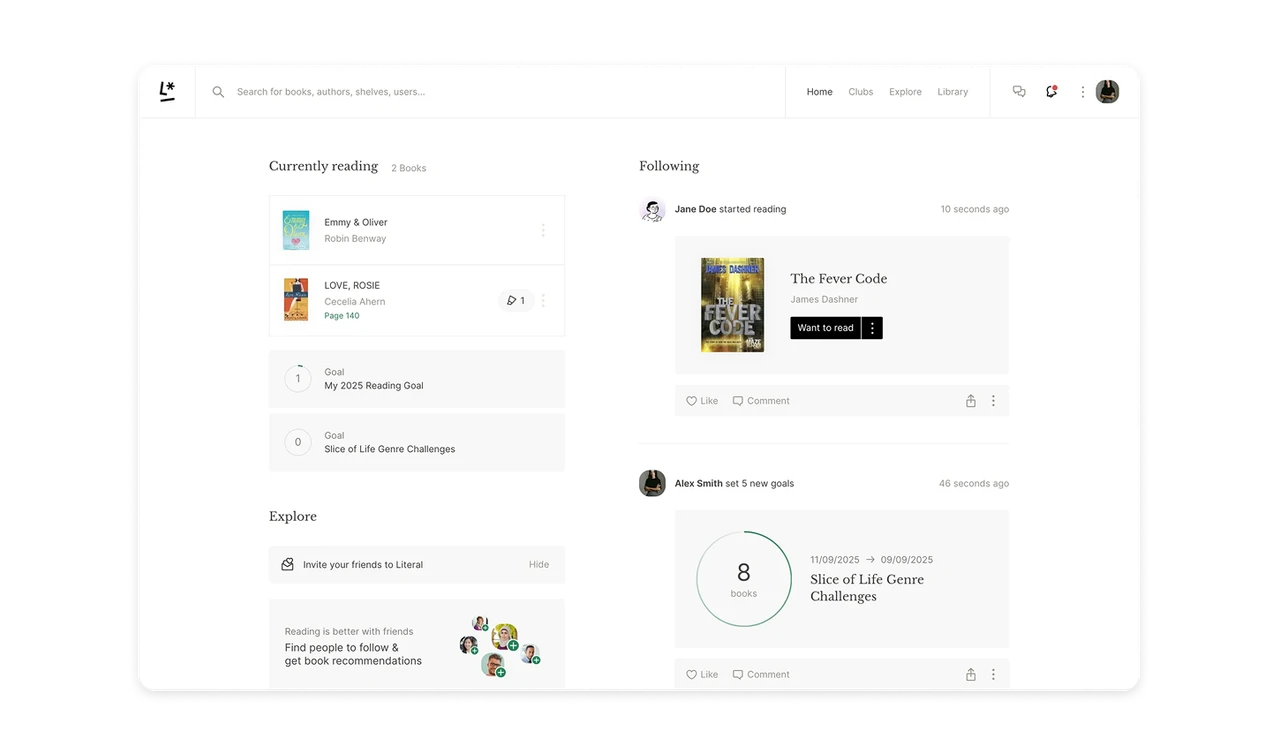 Two-column layout balances focus and exploration