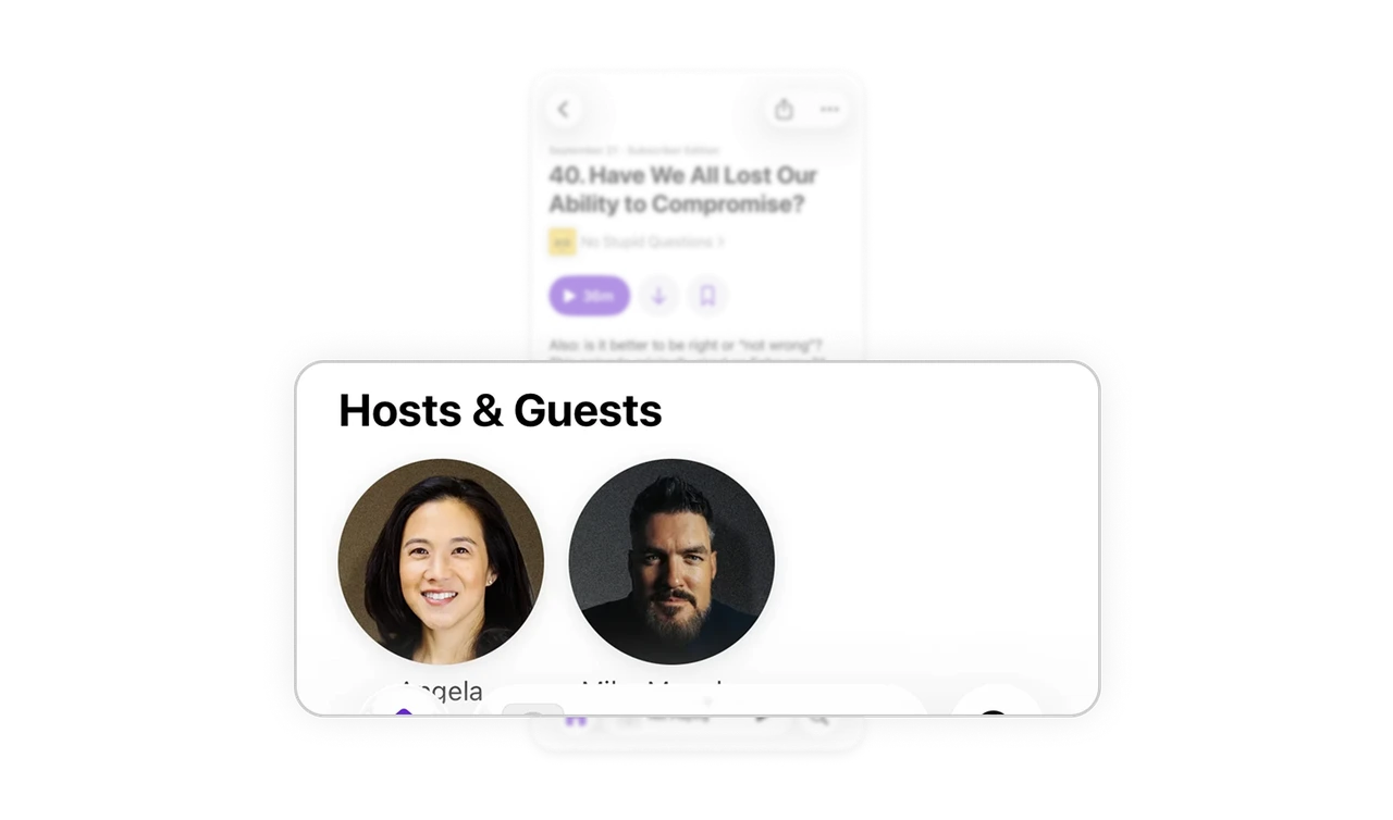 Human-centered design in the host section