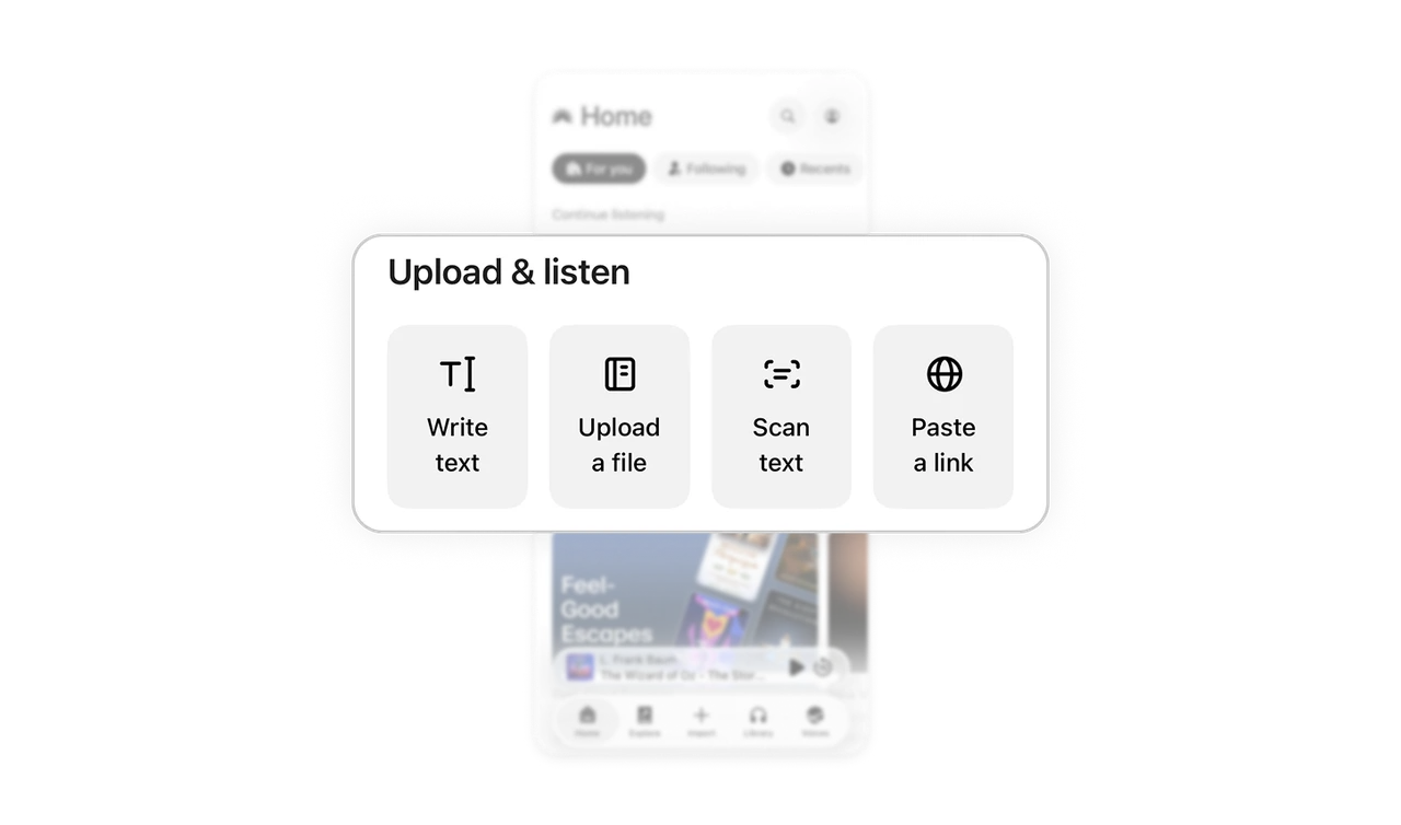 Four upload methods meet users wherever their content lives
