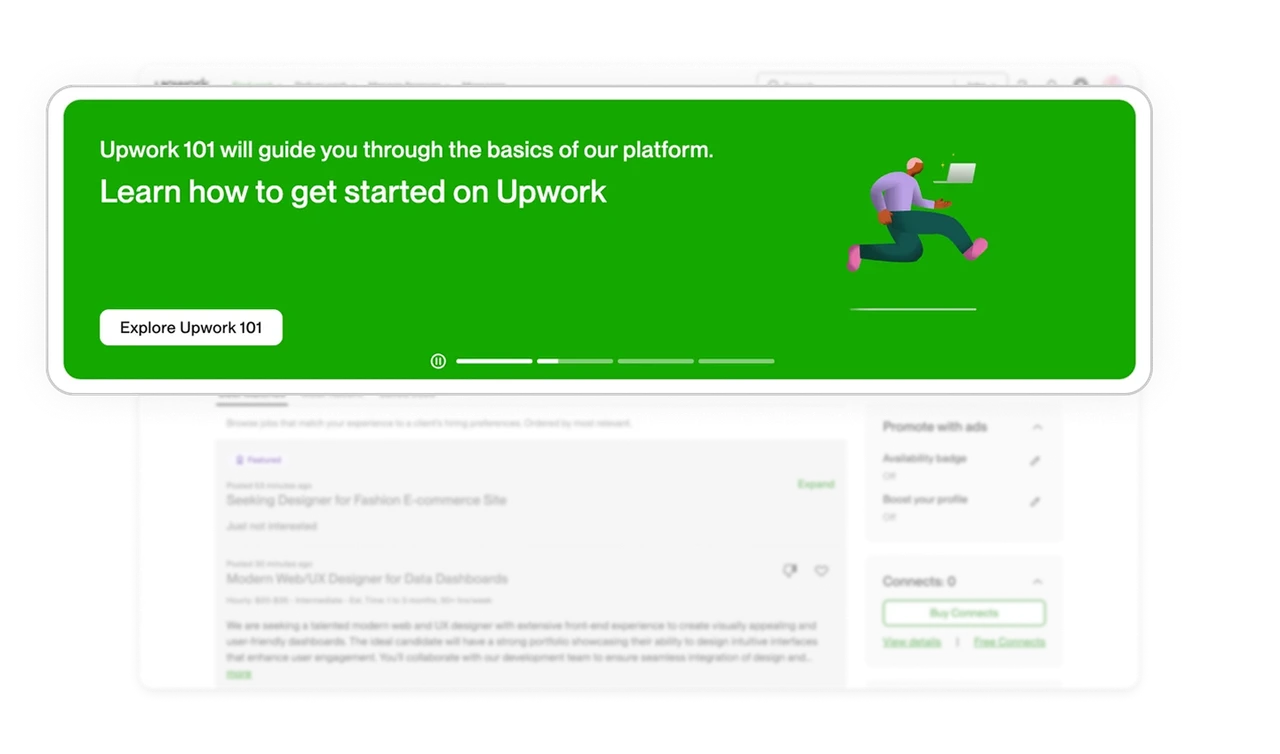 On-platform learning banner boosts onboarding success