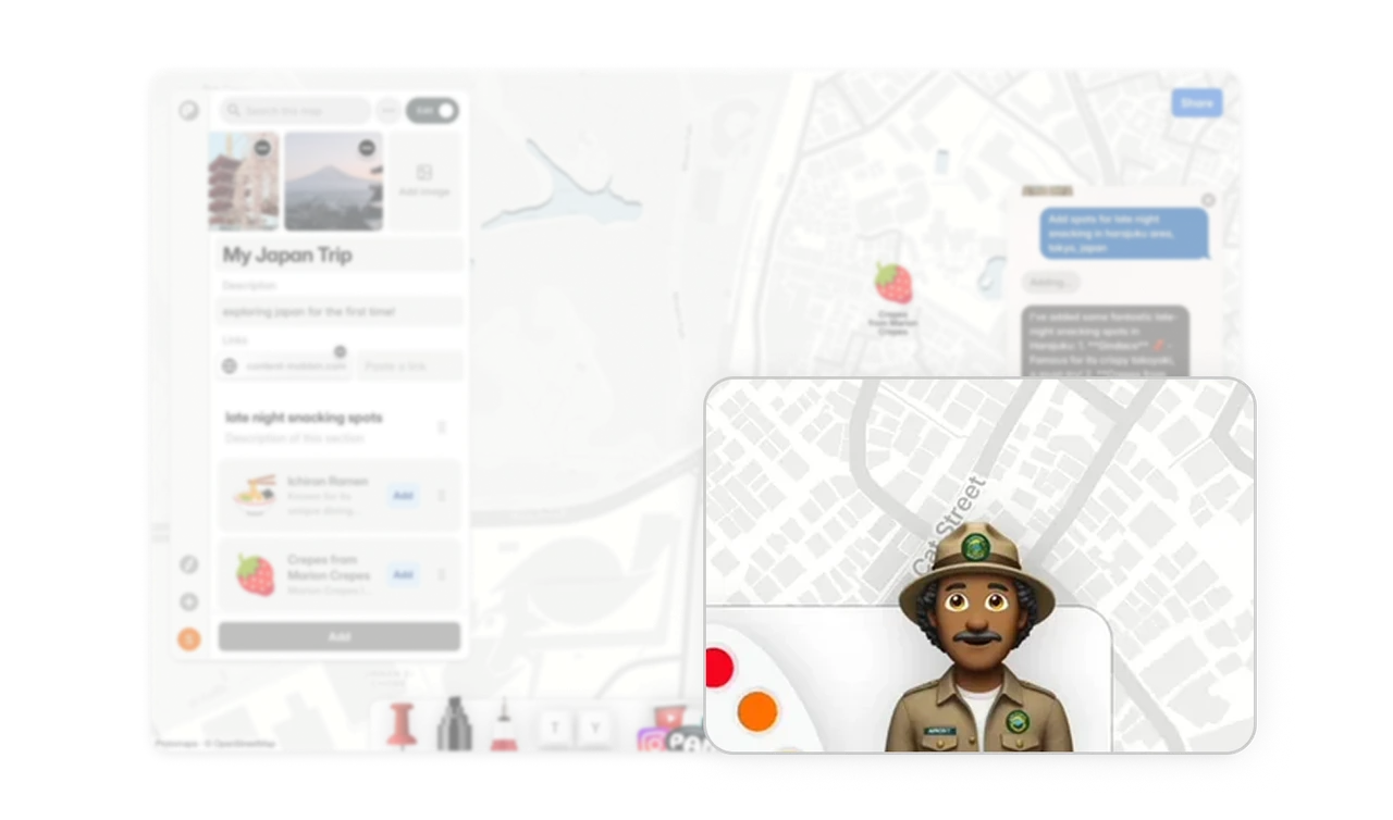 A character mascot makes the AI feel human