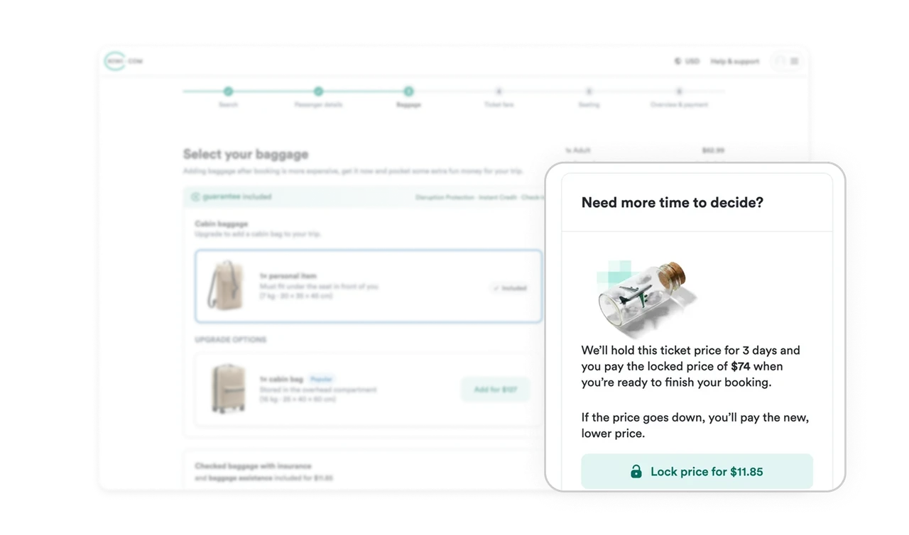 Contextual upsell solves a real user fear