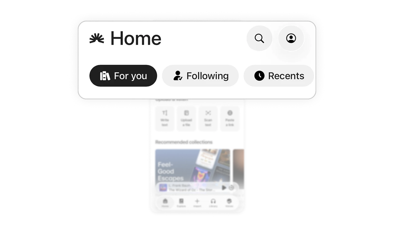 Tabs let users toggle scope, not topic