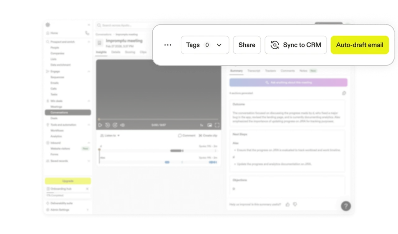 Action bar hierarchy guides users to the right next step