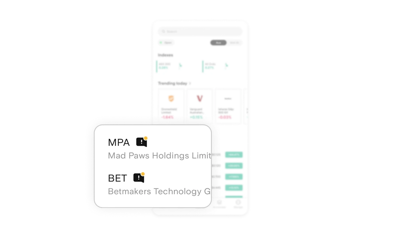 Subtle stock alerts without visual noise