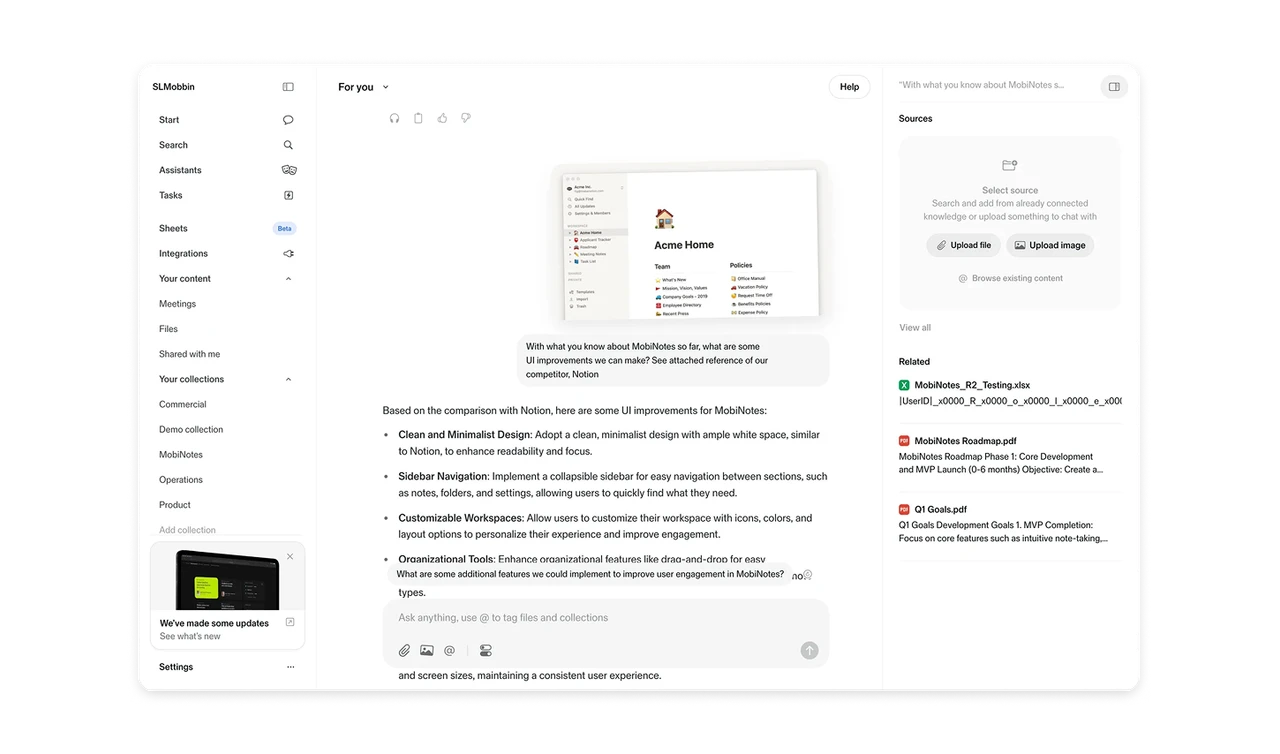 Minimal UI with controllable layout keeps focus intact