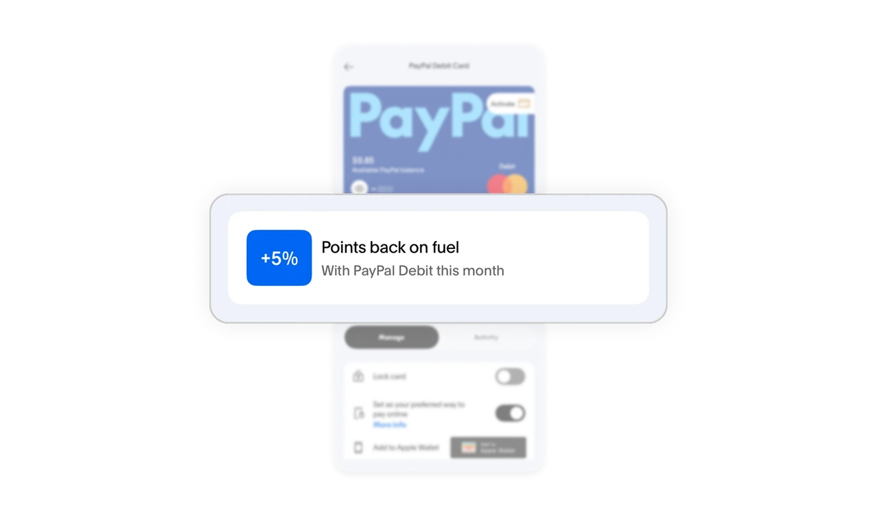"+5%" leads the rewards card, the program name never appears
