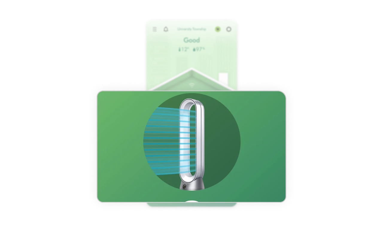 Product image shows device state in real time