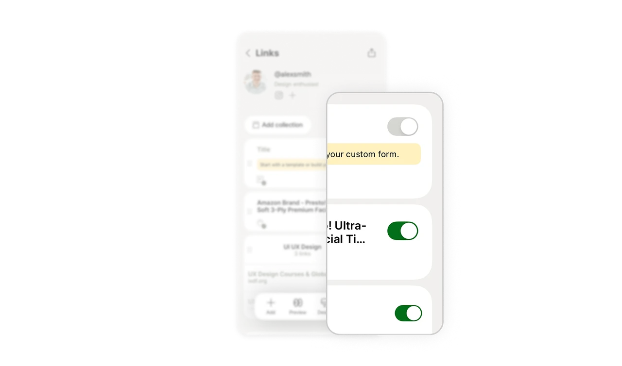 Inline visibility toggle controls publishing per item