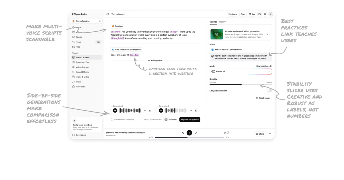 5 UX Lessons From ElevenLabs Text to Speech UI