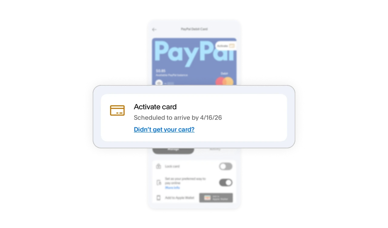 Arrival date plus "Didn't get your card?" preempts the failure case