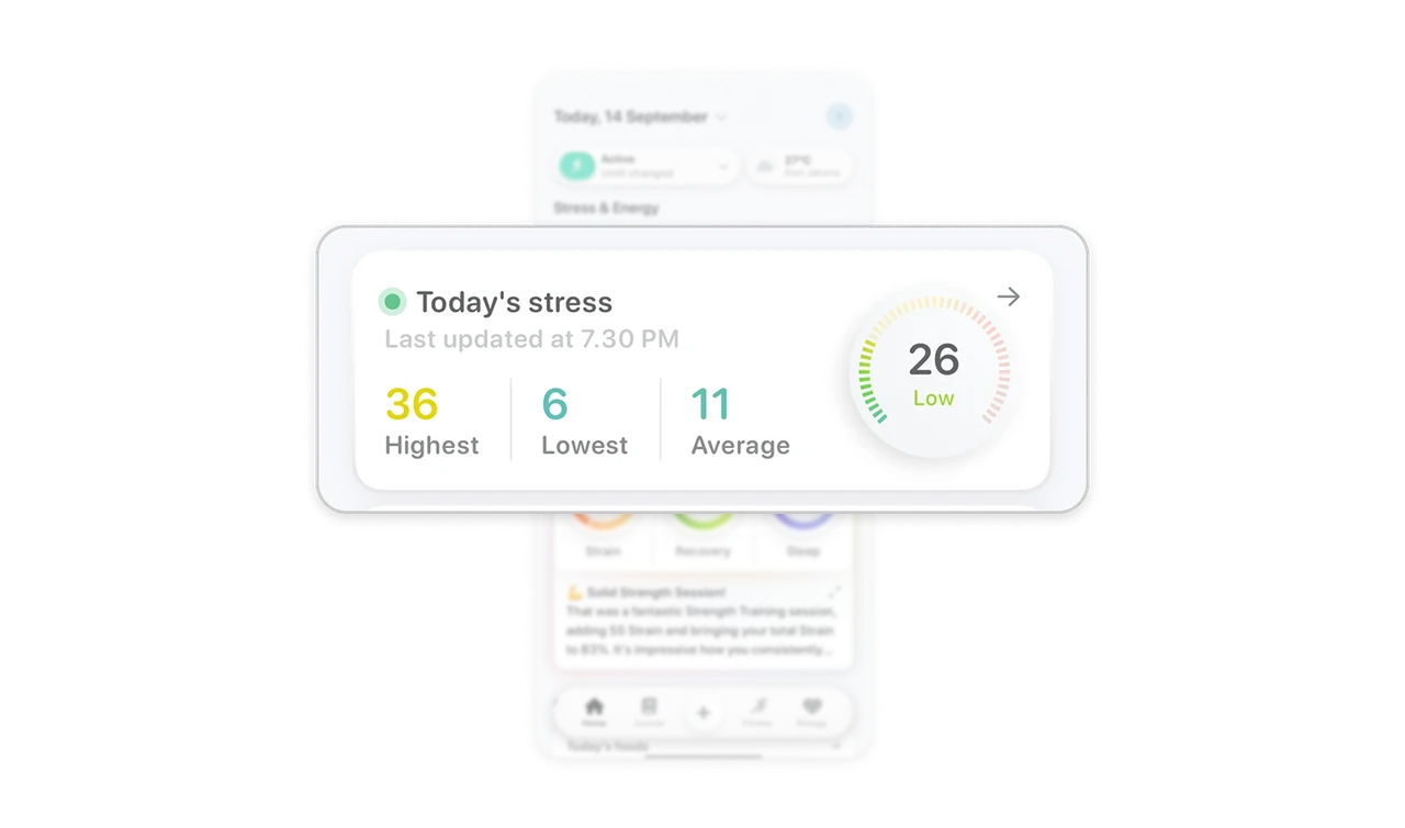 Give stress readings the context of the day