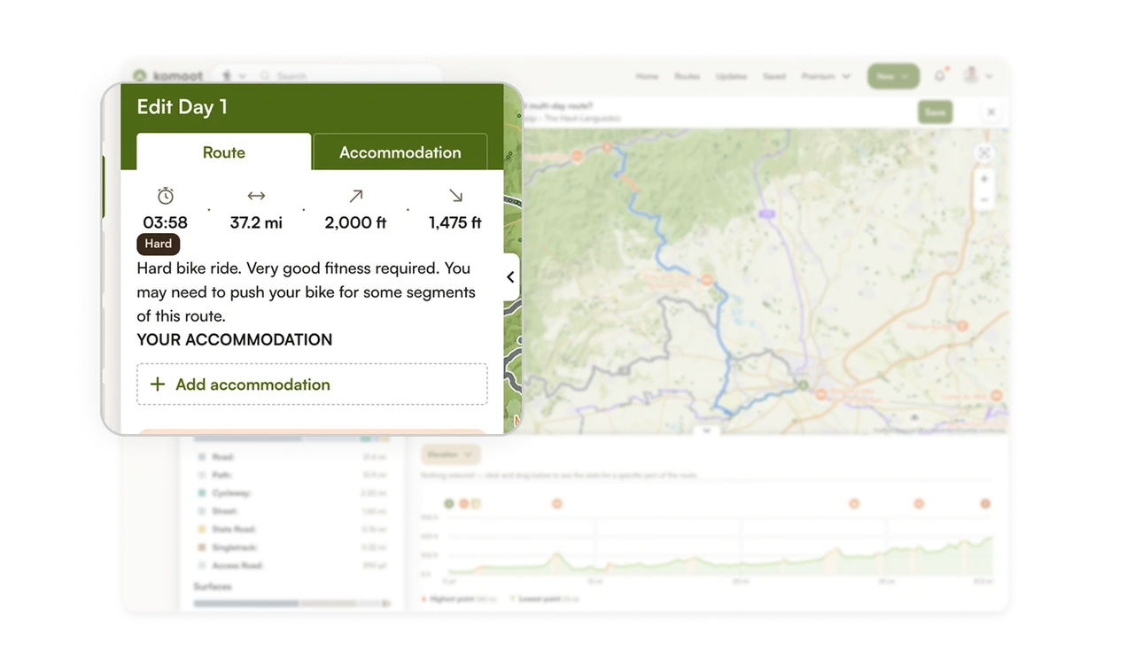 Stat header plus difficulty tag lets users assess before committing