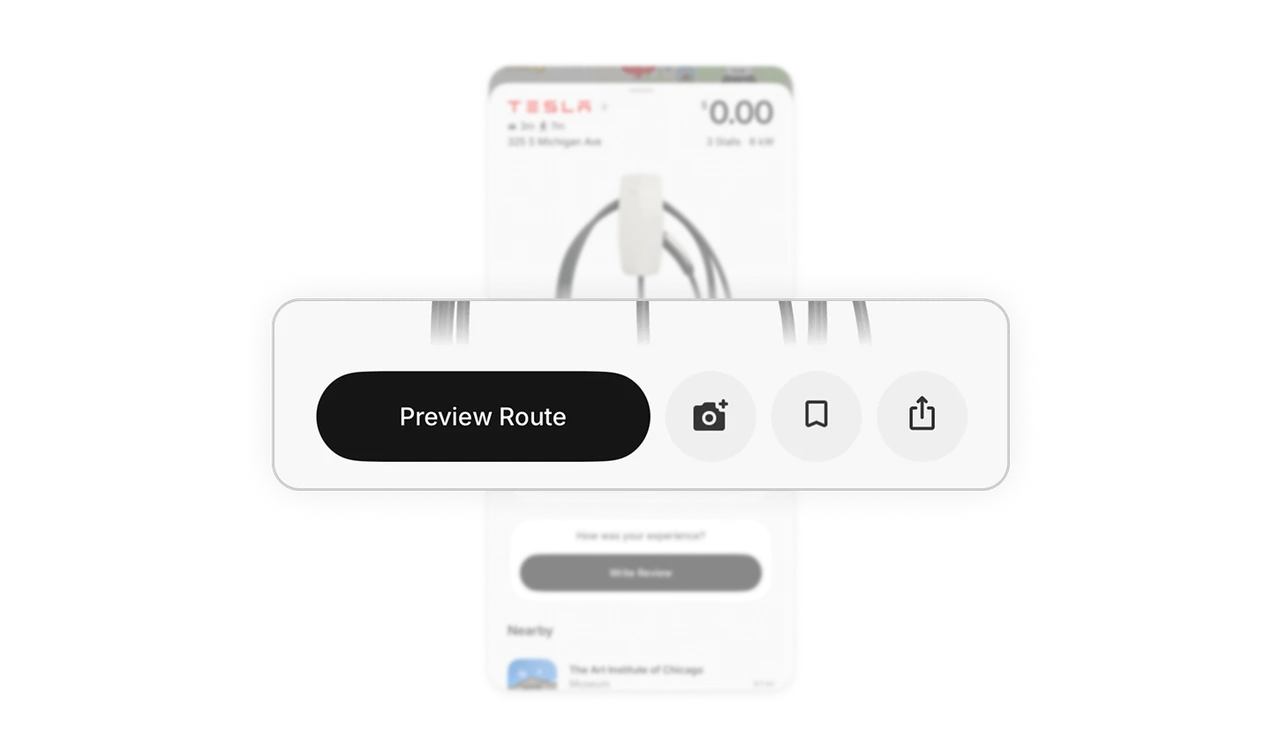 One labeled CTA, three icon-only secondaries