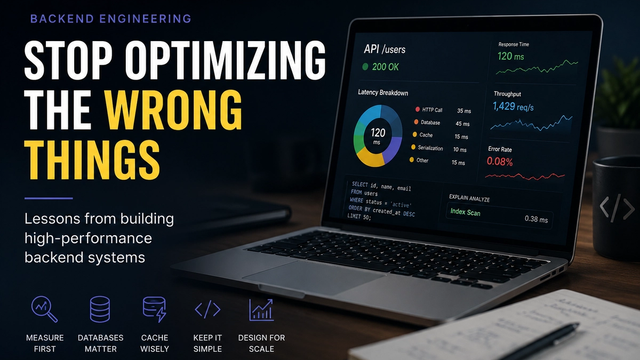 Stop Optimizing the Wrong Things: Lessons From Building High-Performance Backend Systems