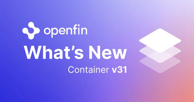 What's New in Container v31 graphic