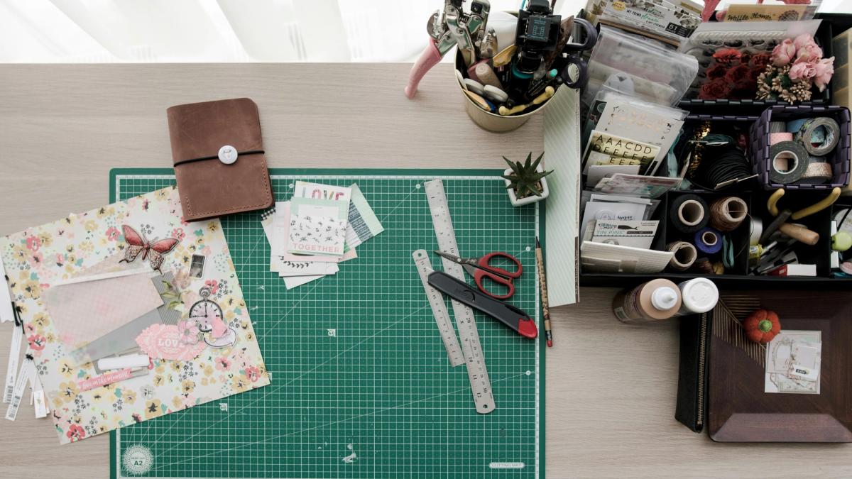 A paper craft station
