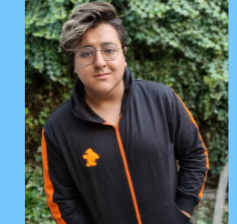 Hoodie con Cierre - Negro c/ Naranja