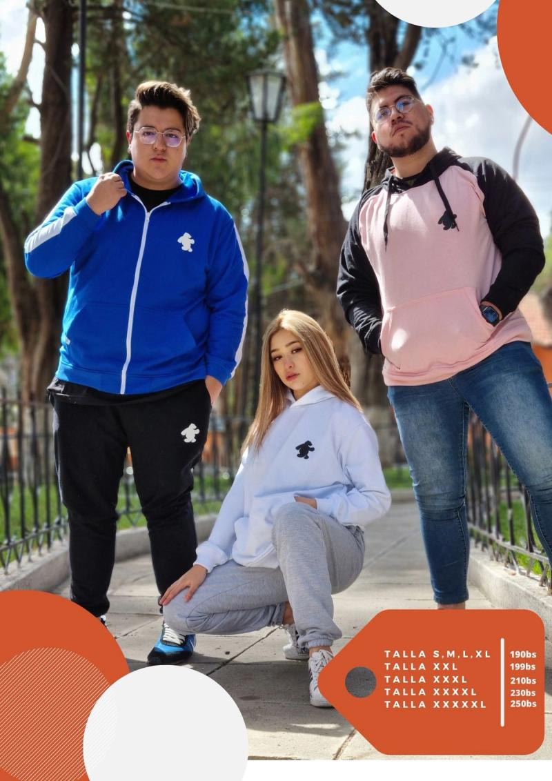 Hoodie con Cierre - Azul