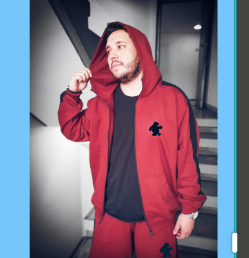 Hoodie con Cierre - Guindo