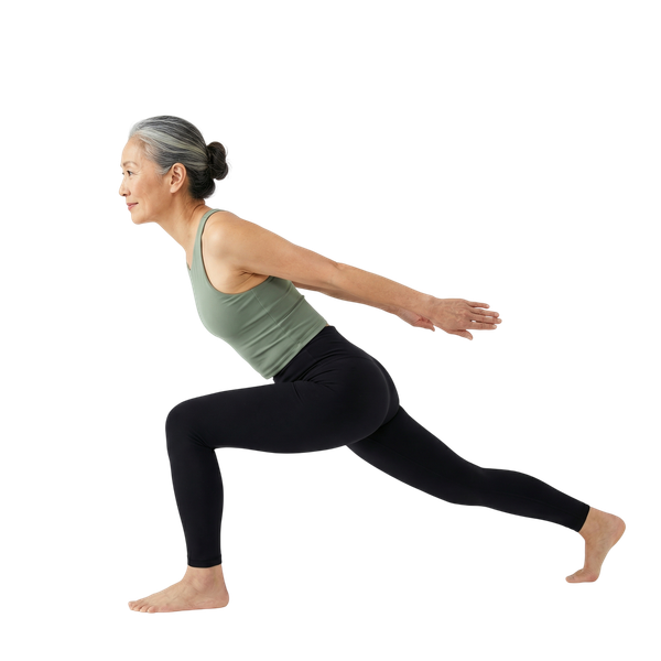 Crescent Lunge With Airplane Arms