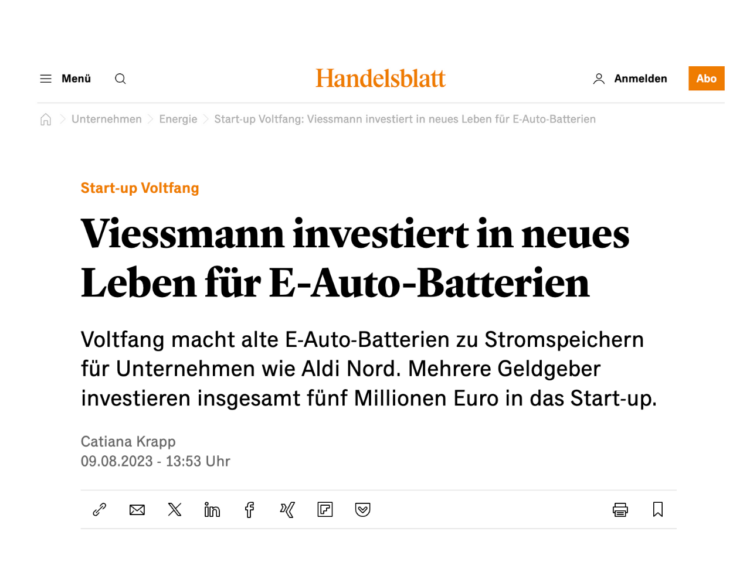 Investment Announcement Voltfang