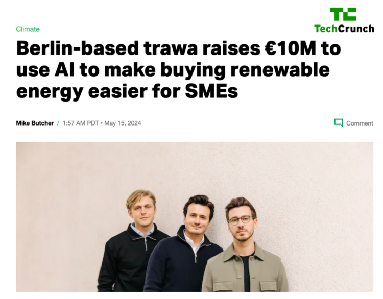 Berlin-based trawa announces EUR 10M