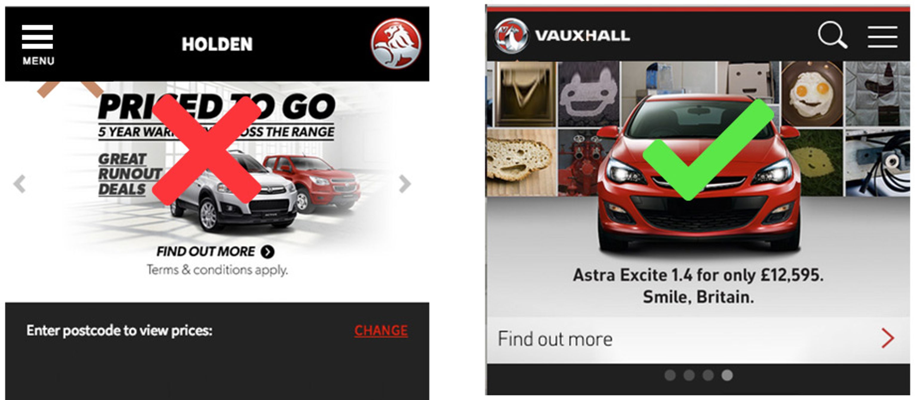 Holden vs Vauxhall mobile site 2014