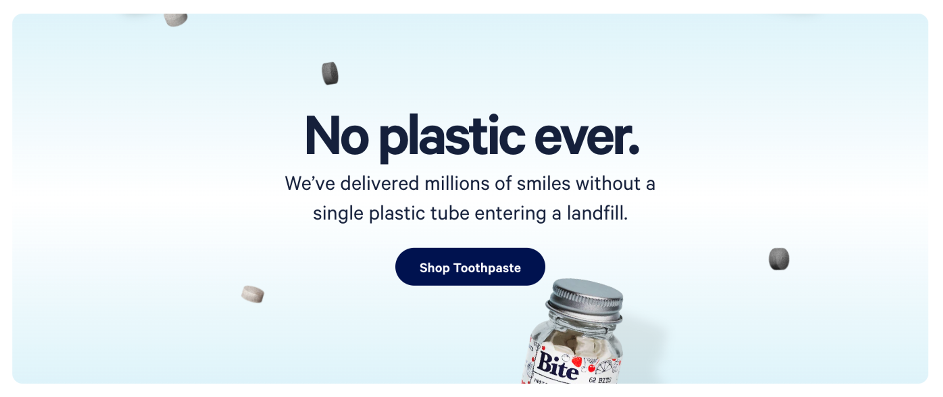 Bite Toothpaste bits website CTA