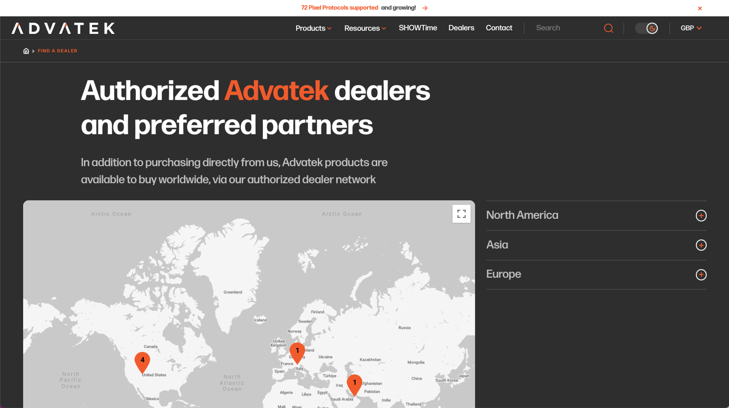 Advatek dealers darkmode