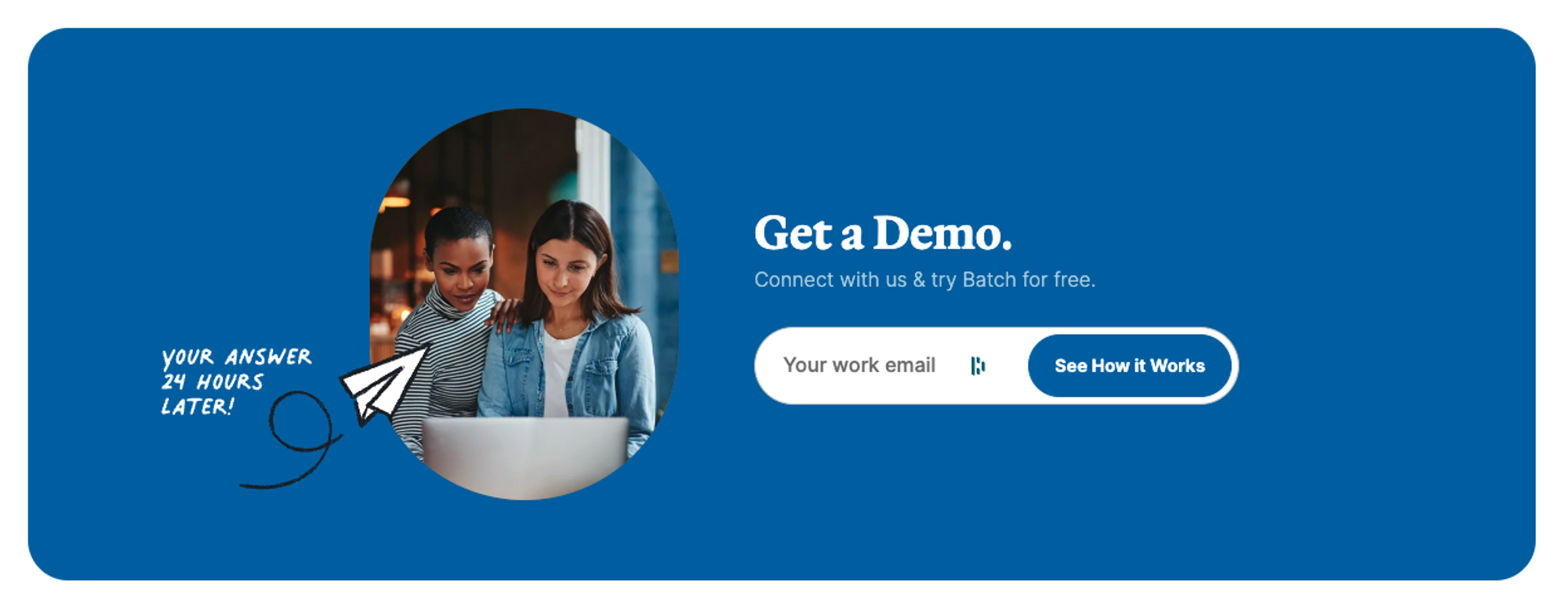Batch website CTA