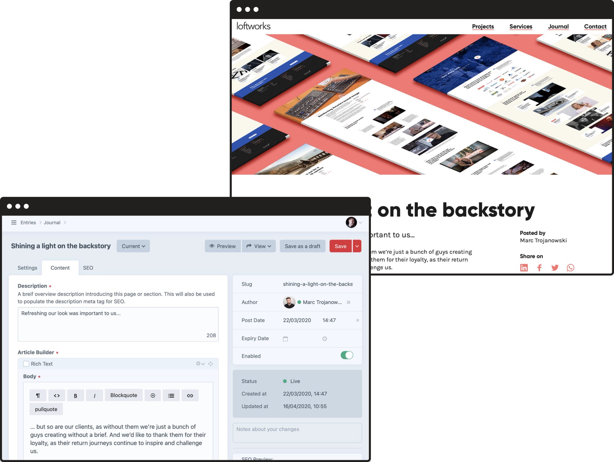 Traditional Craft CMS server side rendering, Function & Form