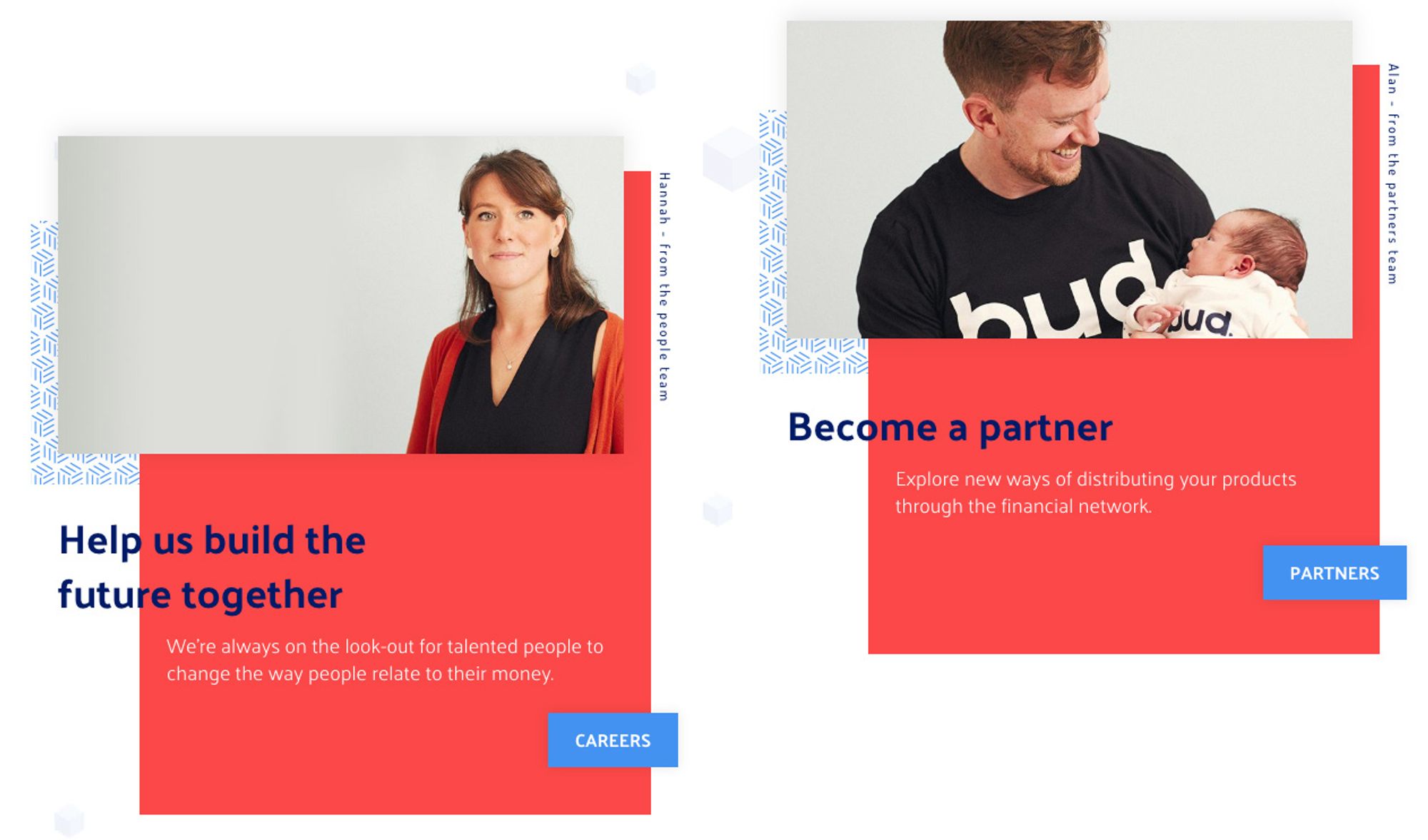 Bud CTA cards designed  by Function & Form