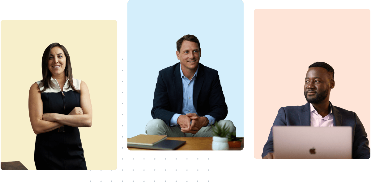 Photo of three financial advisors looking sharp