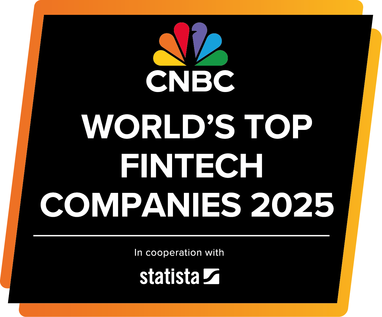 Badge: CNBC World’s Top FinTech Companies 2025
