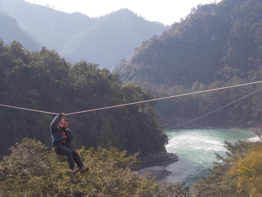 Crossing the Ganges gorge