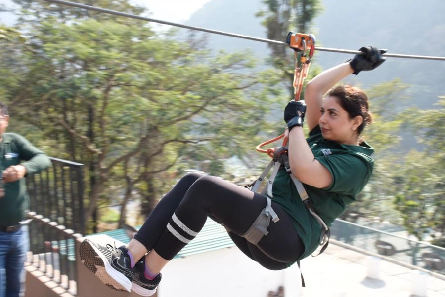 Flying through the forest canopy