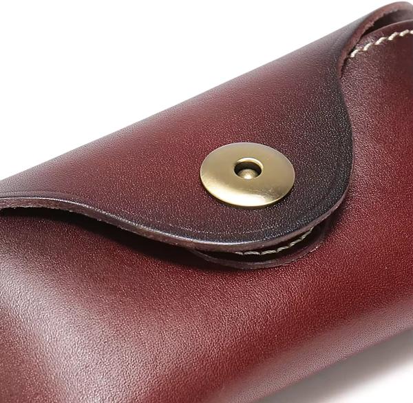 Handmade Leather Glasses Case with Foldable Design | Custom Logo | OEM