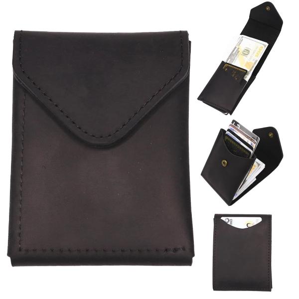 Handmade Crazy Horse Leather Wallet RFID Blocking OEM Factory