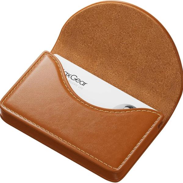 Vegan Leather Business Card Holder, Magnetic Flap | Private Label