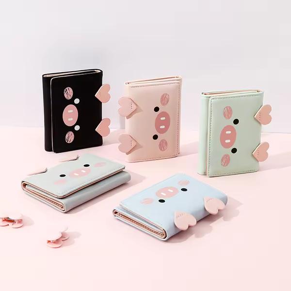 Vegan Leather Pig Card Holder with RFID Blocking - Low MOQ Ready | Supplier