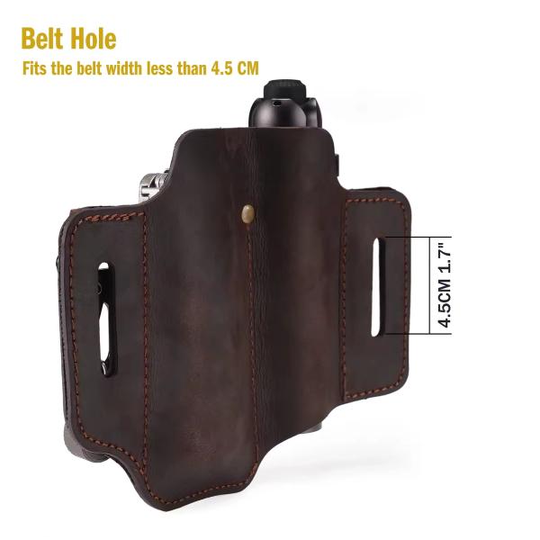 Crazy Horse Leather EDC Holster with Belt Loop | Custom Manufacturer