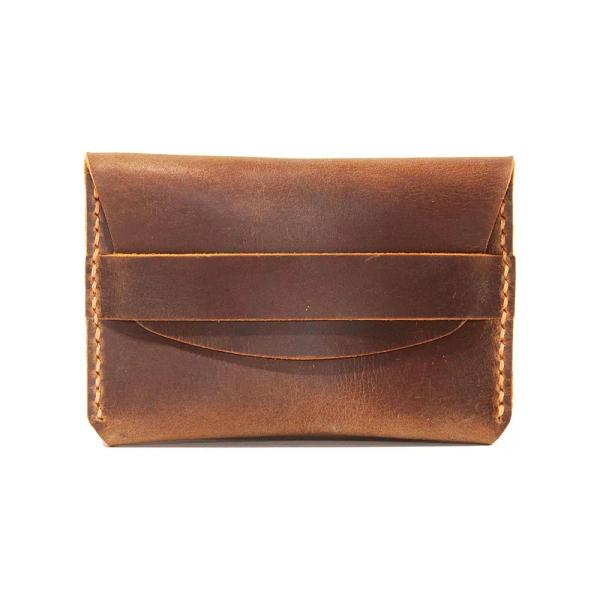Genuine Leather Business Card Holder with Strap | OEM Manufacturer