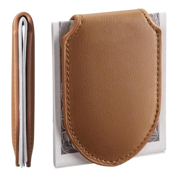 Slim Leather Money Clip Wallet for Groomsmen Gifts | Custom Manufacturer